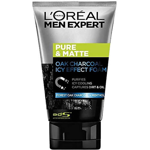 L'Oreal Paris Men Expert Pure & Matte Icy Effect Charcoal Black Foam 100ml